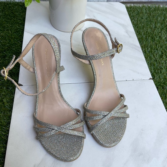 Stuart Weitzman Starla Metallic sandals size 5.5 - Picture 7 of 13